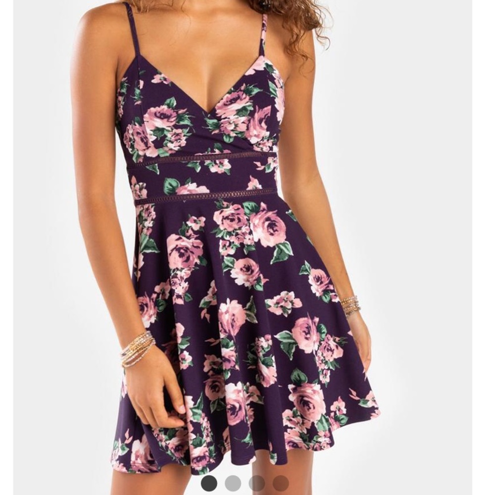 Purple floral dress